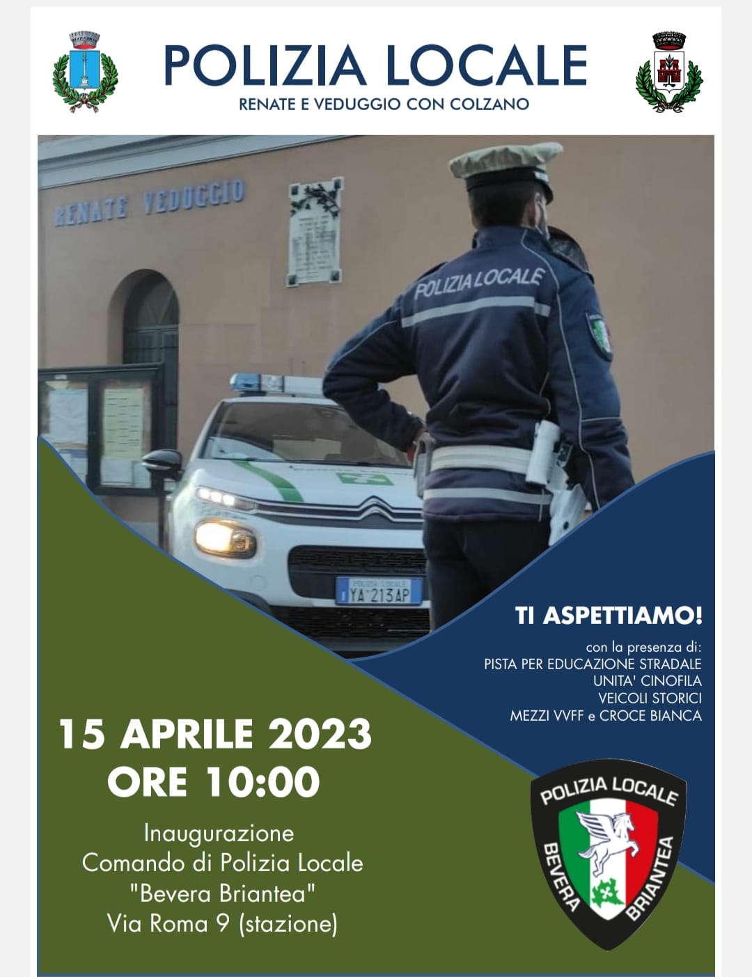 inaugurazione stazione polizia locale renate veduggio